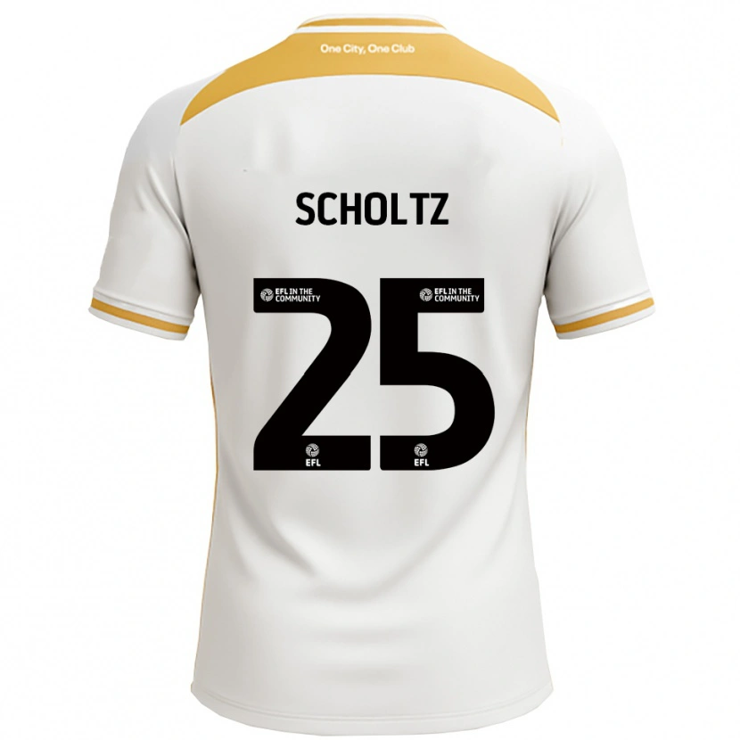 Danxen Bambino Maglia Phoenix Scholtz #25 Bianco Oro Kit Gara Home 2025/26 Maglietta