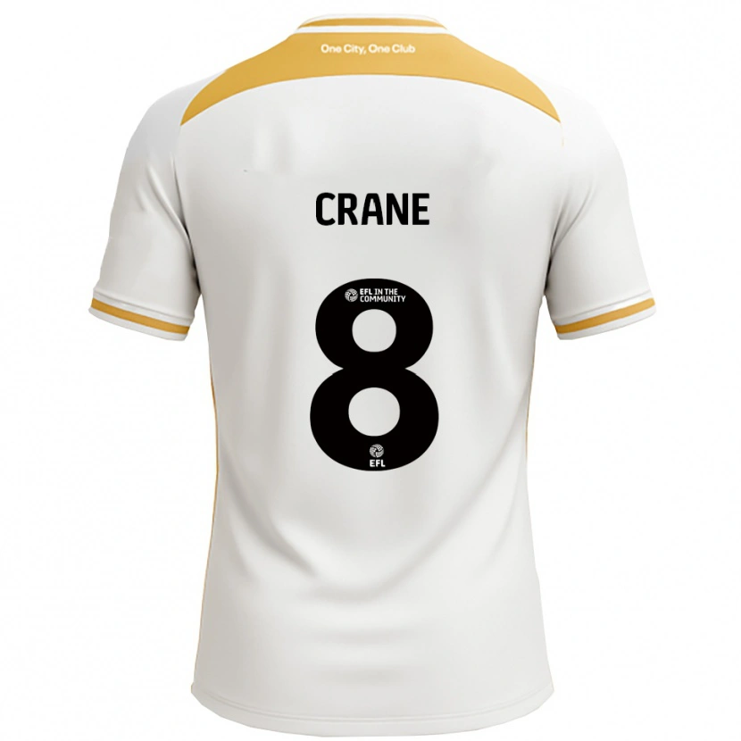 Danxen Bambino Maglia Max Crane #8 Bianco Oro Kit Gara Home 2025/26 Maglietta