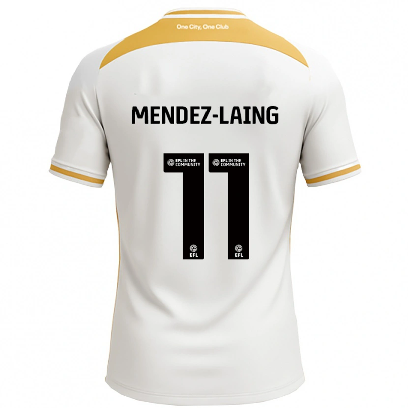 Danxen Bambino Maglia Nathaniel Méndez-Laing #11 Bianco Oro Kit Gara Home 2025/26 Maglietta