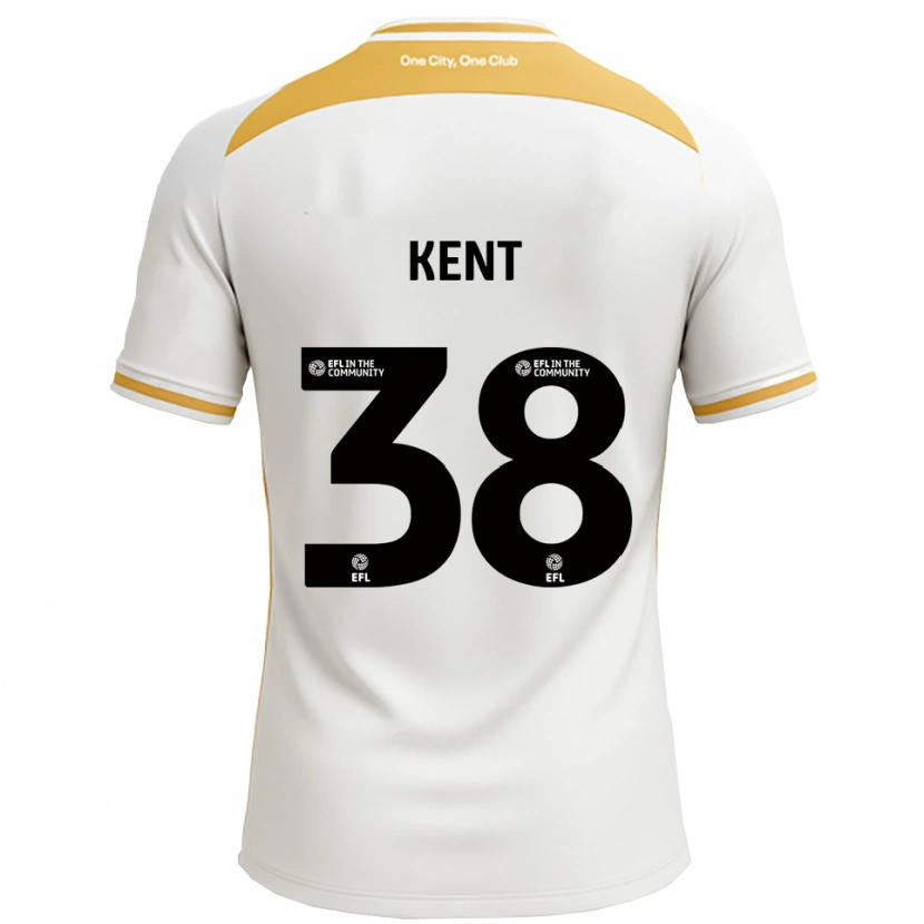 Danxen Bambino Maglia Isabelle Kent #38 Bianco Oro Kit Gara Home 2025/26 Maglietta