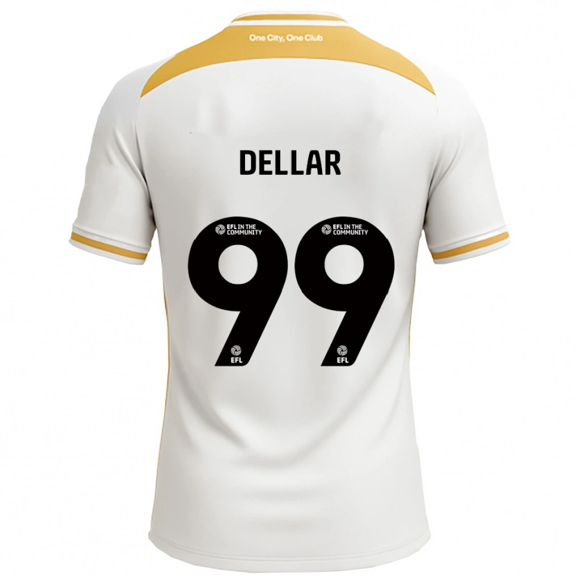 Danxen Bambino Maglia Megan Dellar #99 Bianco Oro Kit Gara Home 2025/26 Maglietta