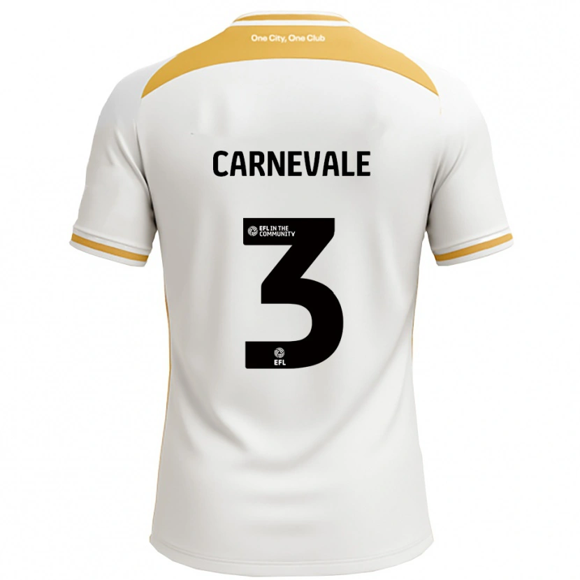 Danxen Bambino Maglia Giusy Carnevale #3 Bianco Oro Kit Gara Home 2025/26 Maglietta