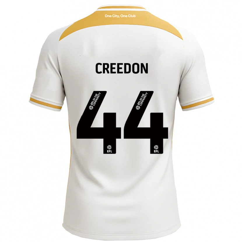 Danxen Bambino Maglia Erin Creedon #44 Bianco Oro Kit Gara Home 2025/26 Maglietta