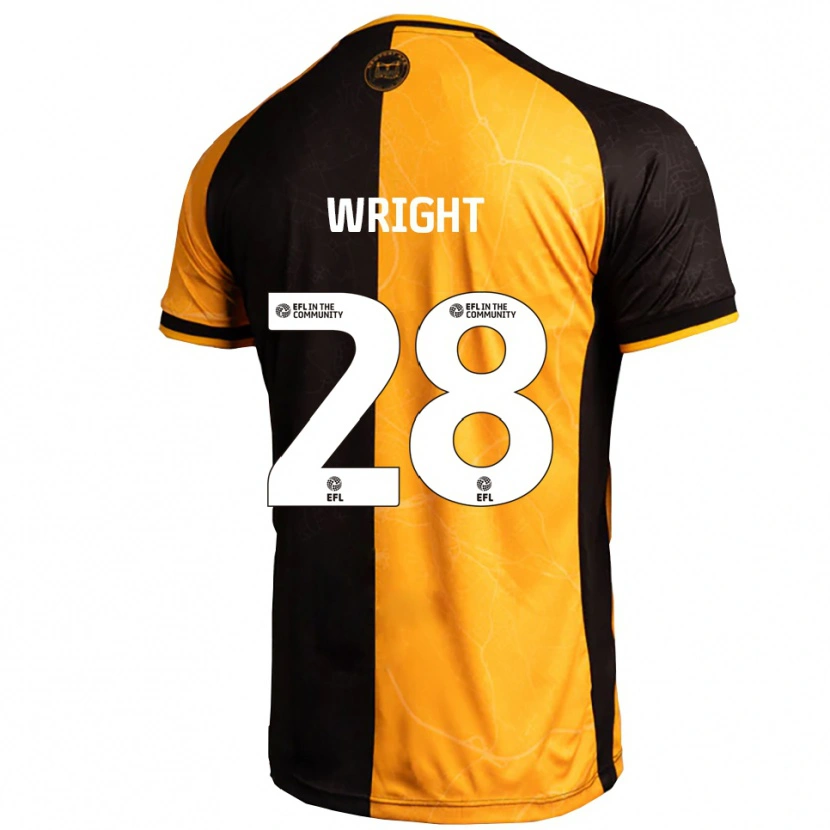 Danxen Bambino Maglia Jordan Wright #28 Giallo Nero Kit Gara Home 2025/26 Maglietta