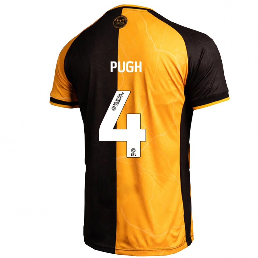 Danxen Bambino Maglia Harri Pugh #4 Giallo Nero Kit Gara Home 2025/26 Maglietta