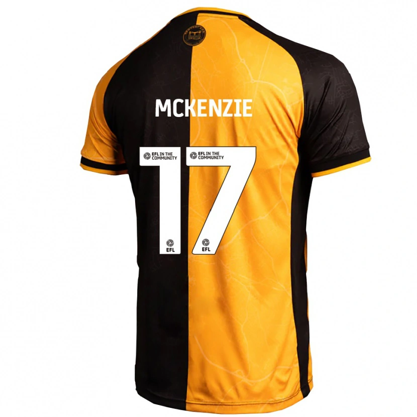 Danxen Bambino Maglia Myles Mckenzie #17 Giallo Nero Kit Gara Home 2025/26 Maglietta