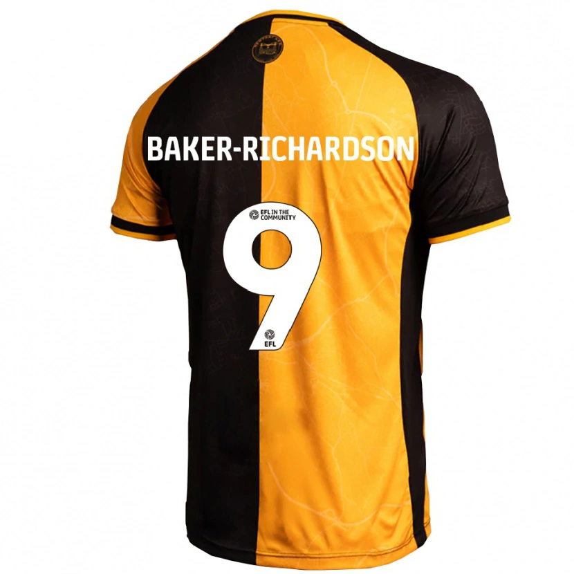 Danxen Bambino Maglia Courtney Baker-Richardson #9 Giallo Nero Kit Gara Home 2025/26 Maglietta