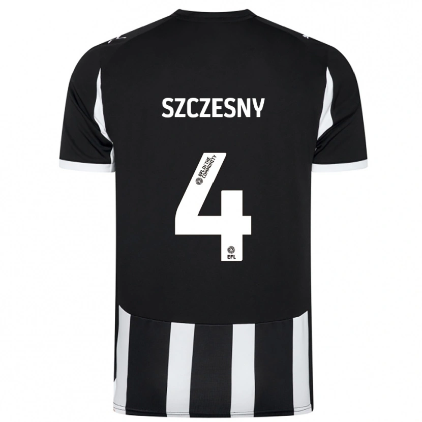 Danxen Bambino Maglia Nikos Szczesny #4 Nero Bianco Kit Gara Home 2025/26 Maglietta