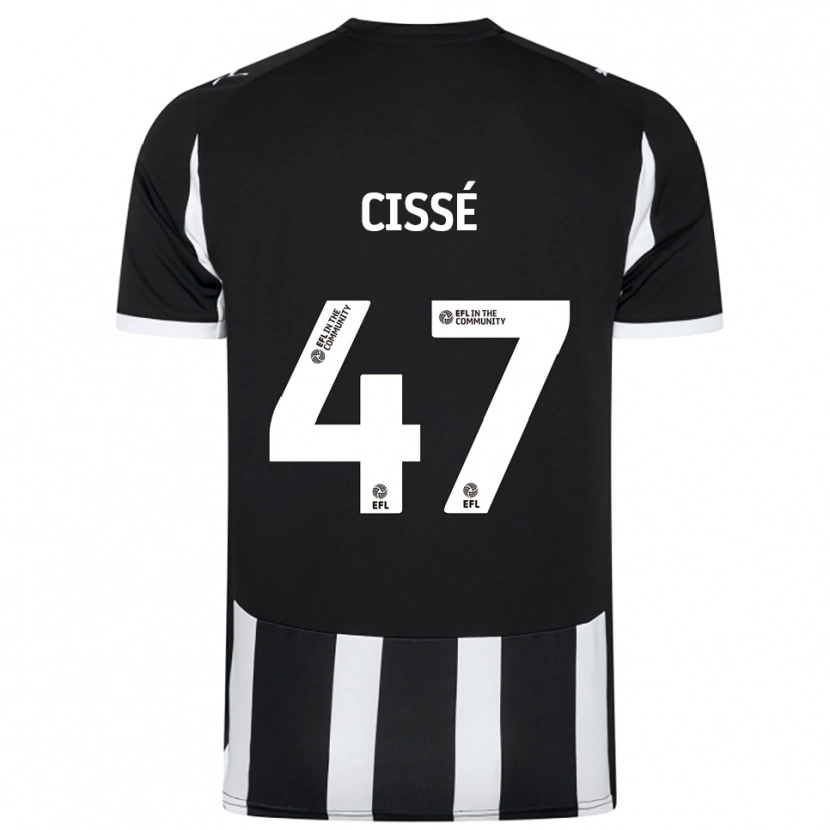Danxen Bambino Maglia Cassius Cissé #47 Nero Bianco Kit Gara Home 2025/26 Maglietta