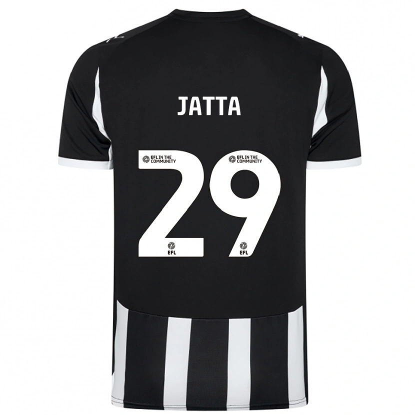 Danxen Bambino Maglia Alassana Jatta #29 Nero Bianco Kit Gara Home 2025/26 Maglietta