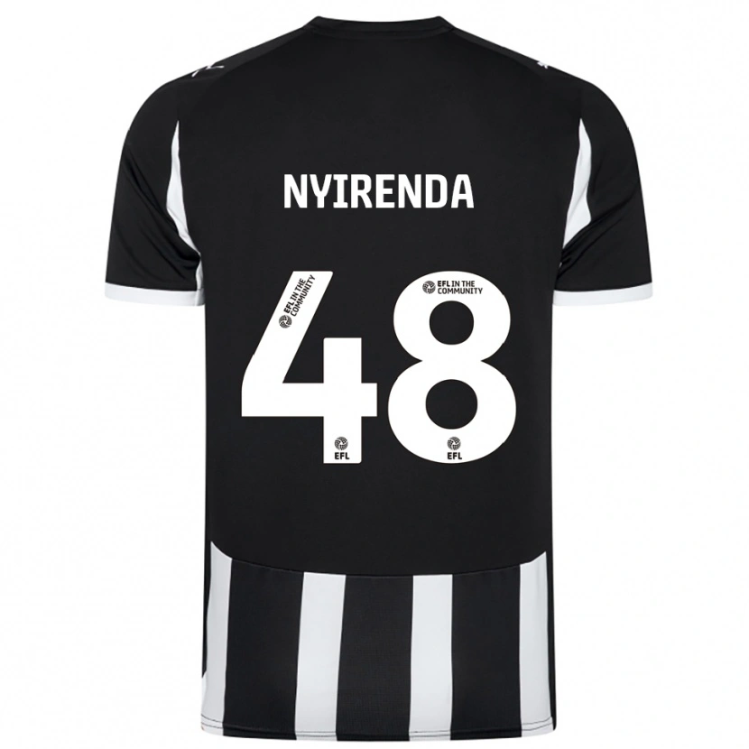 Danxen Bambino Maglia Themba Nyirenda #48 Nero Bianco Kit Gara Home 2025/26 Maglietta