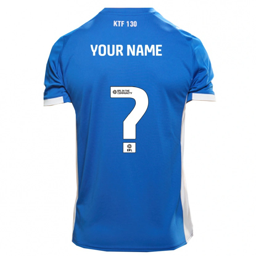 Danxen Bambino Maglia Il Tuo Nome #0 Blu Bianco Kit Gara Home 2025/26 Maglietta