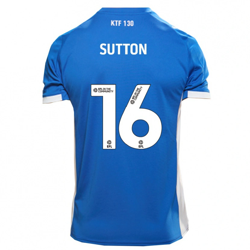 Danxen Bambino Maglia Will Sutton #16 Blu Bianco Kit Gara Home 2025/26 Maglietta