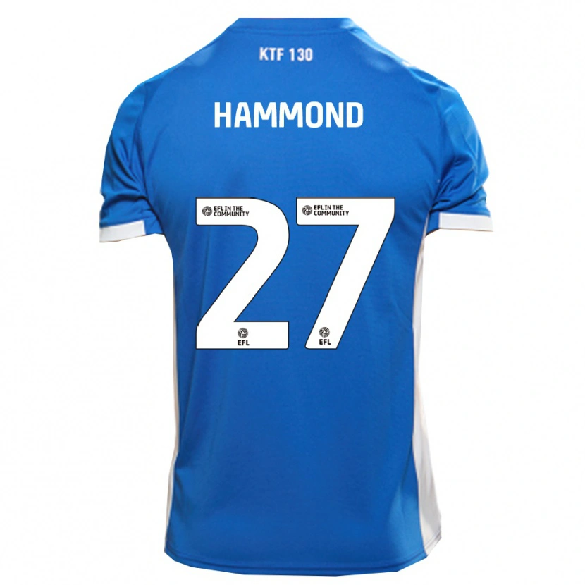 Danxen Bambino Maglia Oliver Hammond #27 Blu Bianco Kit Gara Home 2025/26 Maglietta