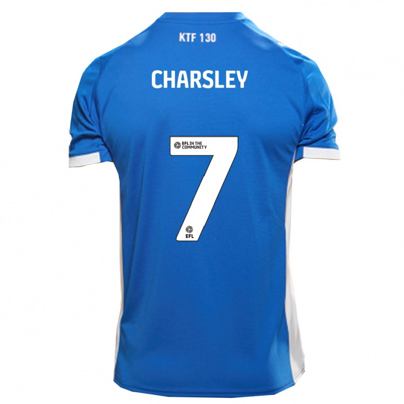 Danxen Bambino Maglia Harry Charsley #7 Blu Bianco Kit Gara Home 2025/26 Maglietta