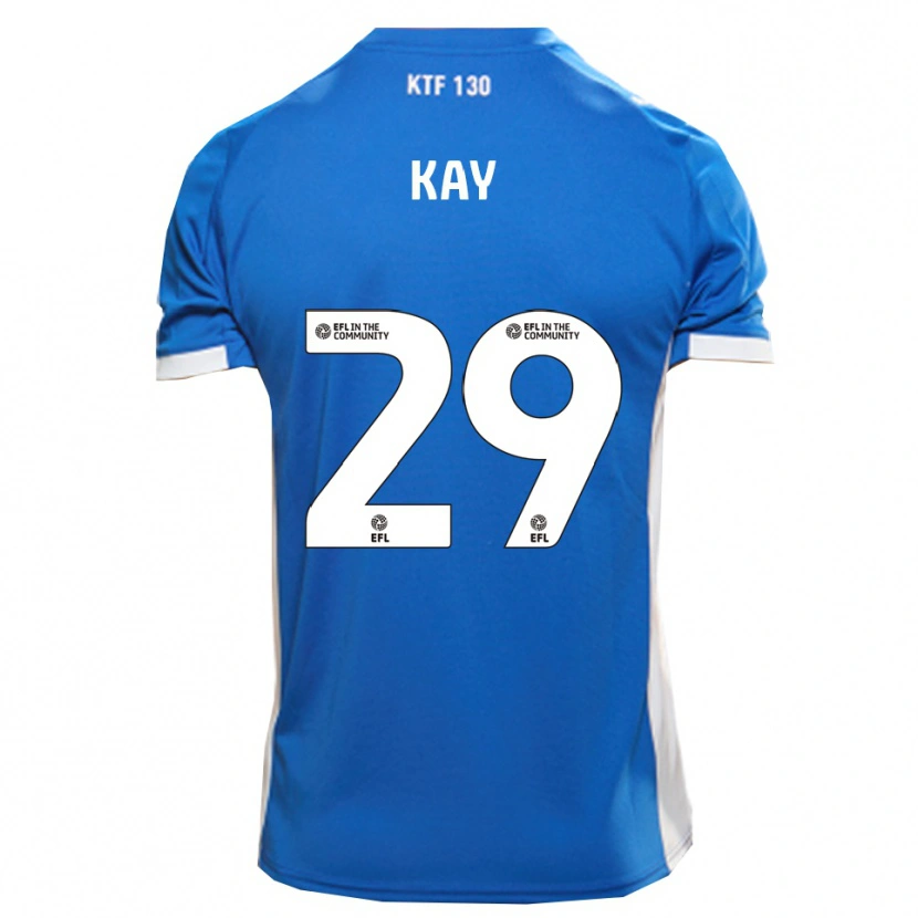 Danxen Bambino Maglia Josh Kay #29 Blu Bianco Kit Gara Home 2025/26 Maglietta