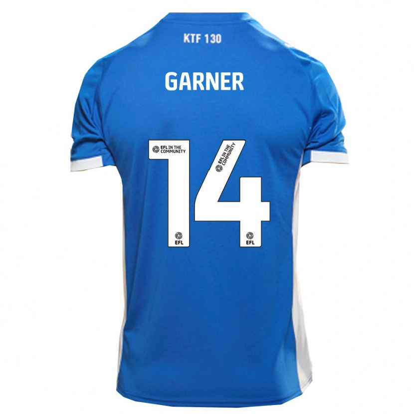 Danxen Bambino Maglia Joe Garner #14 Blu Bianco Kit Gara Home 2025/26 Maglietta