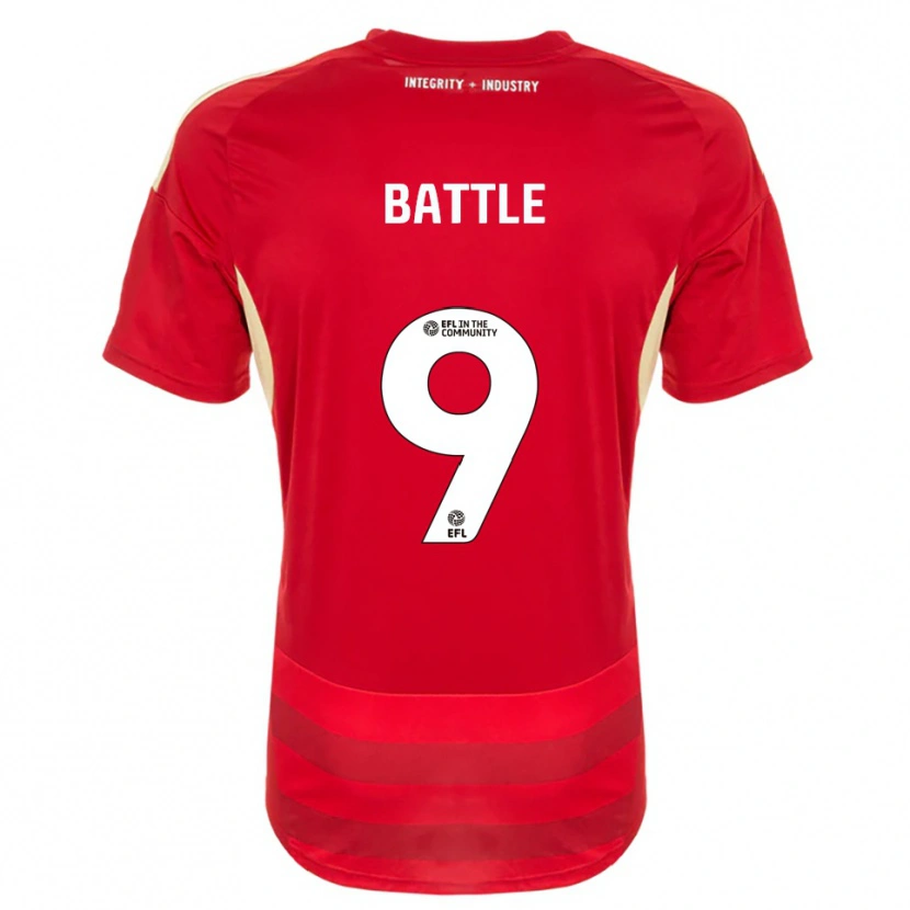 Danxen Bambino Maglia Jess Battle #9 Rosso Bianco Kit Gara Home 2025/26 Maglietta