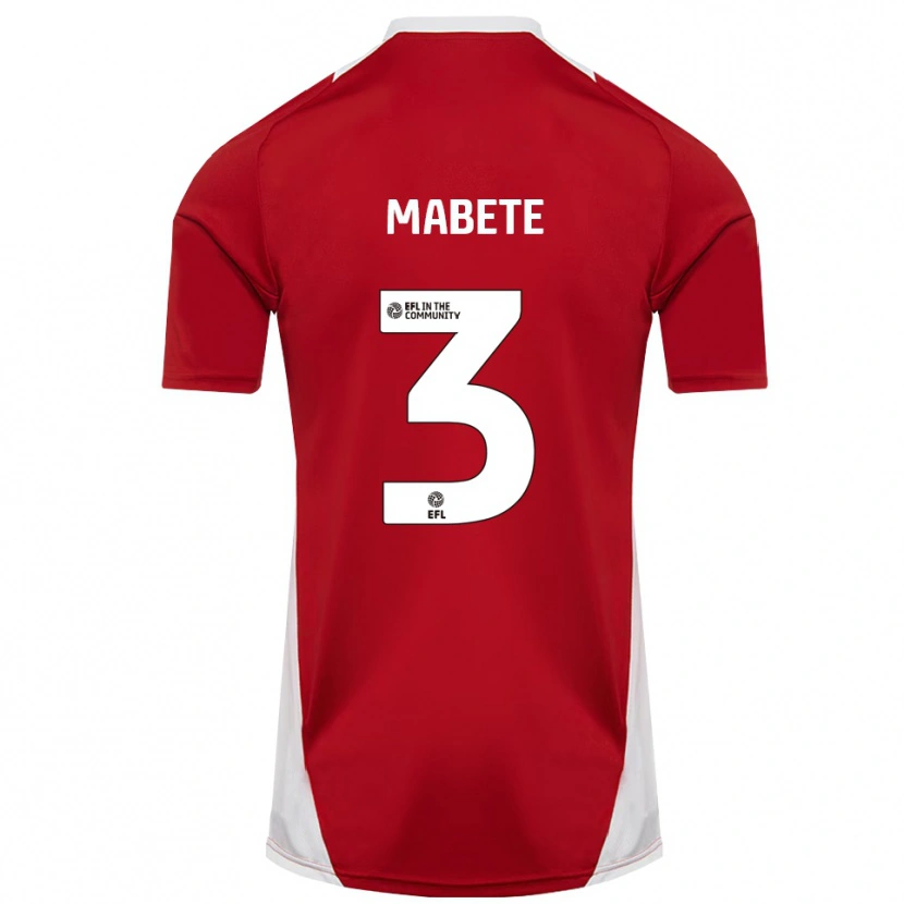 Danxen Bambino Maglia Filozofe Mabete #3 Rosso Bianco Oro Kit Gara Home 2025/26 Maglietta