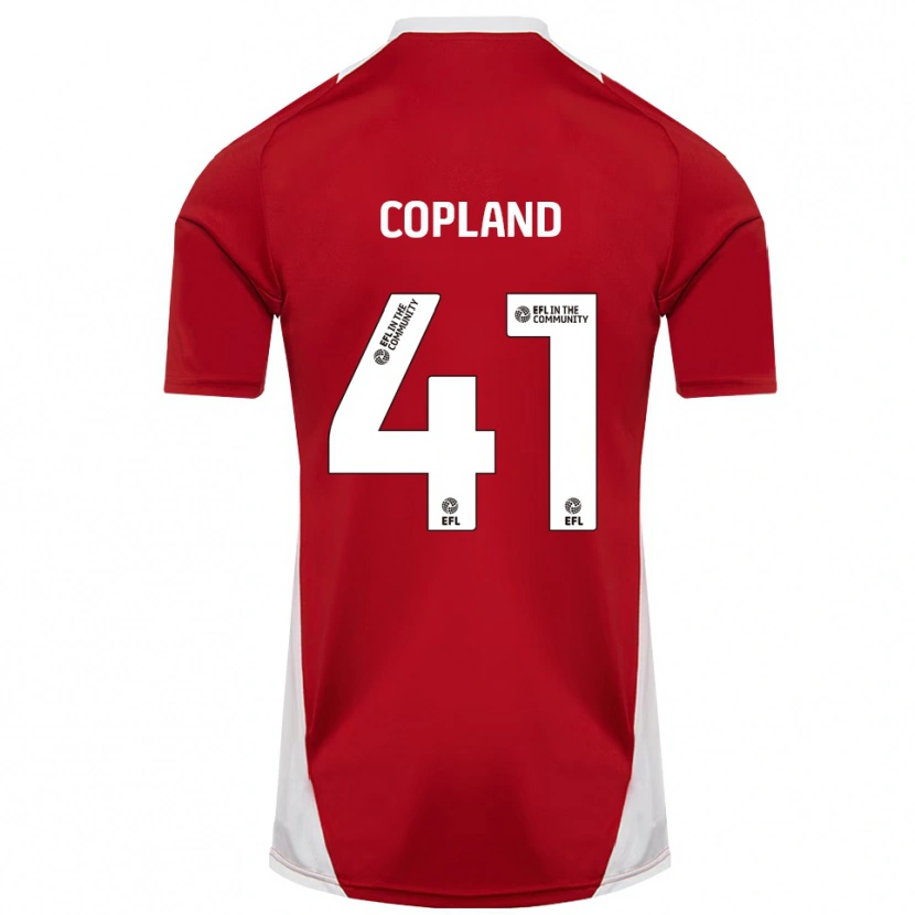 Danxen Bambino Maglia Jack Copland #41 Rosso Bianco Oro Kit Gara Home 2025/26 Maglietta