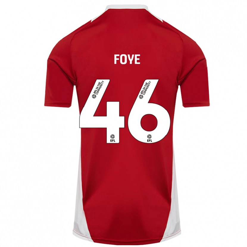 Danxen Bambino Maglia Owen Foye #46 Rosso Bianco Oro Kit Gara Home 2025/26 Maglietta