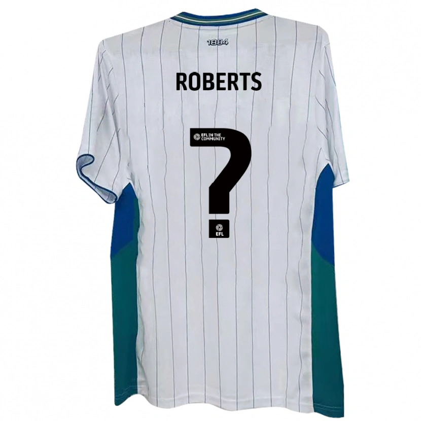 Danxen Bambino Maglia Liz Roberts #0 Bianco Verde Blu Kit Gara Home 2025/26 Maglietta