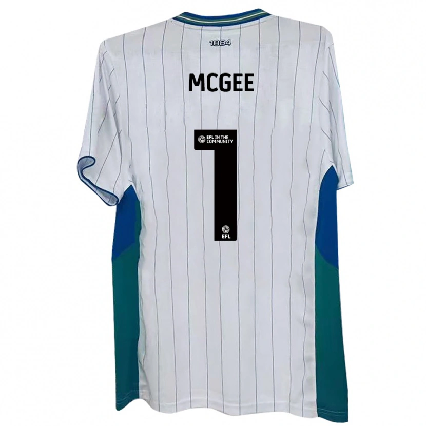 Danxen Bambino Maglia Luke Mcgee #1 Bianco Verde Blu Kit Gara Home 2025/26 Maglietta
