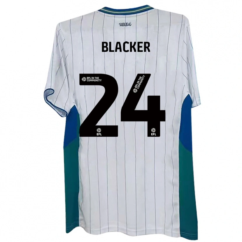 Danxen Bambino Maglia Billy Blacker #24 Bianco Verde Blu Kit Gara Home 2025/26 Maglietta