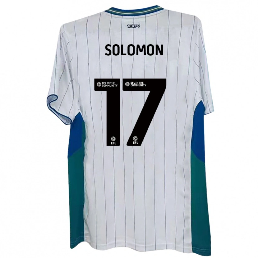 Danxen Bambino Maglia Sol Solomon #17 Bianco Verde Blu Kit Gara Home 2025/26 Maglietta