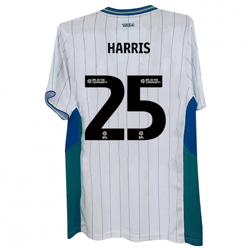 Danxen Bambino Maglia Taylan Harris #25 Bianco Verde Blu Kit Gara Home 2025/26 Maglietta
