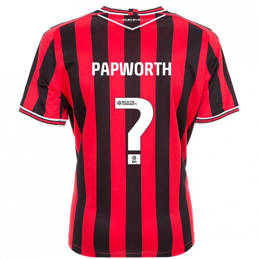 Danxen Bambino Maglia Imogen Papworth #0 Rosso Nero Kit Gara Home 2025/26 Maglietta