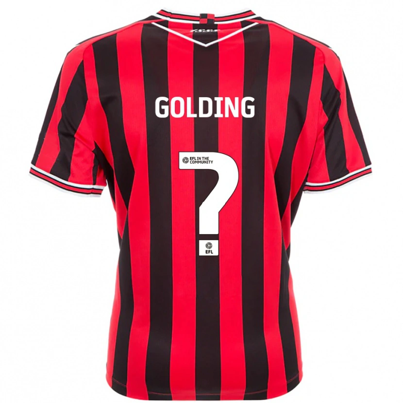Danxen Bambino Maglia Emily Golding #0 Rosso Nero Kit Gara Home 2025/26 Maglietta