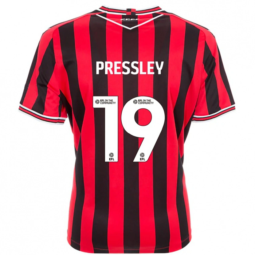Danxen Bambino Maglia Aaron Pressley #19 Rosso Nero Kit Gara Home 2025/26 Maglietta
