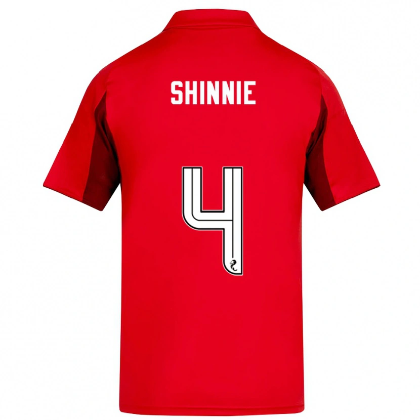 Danxen Bambino Maglia Graeme Shinnie #4 Rosso Bordeaux Kit Gara Home 2025/26 Maglietta