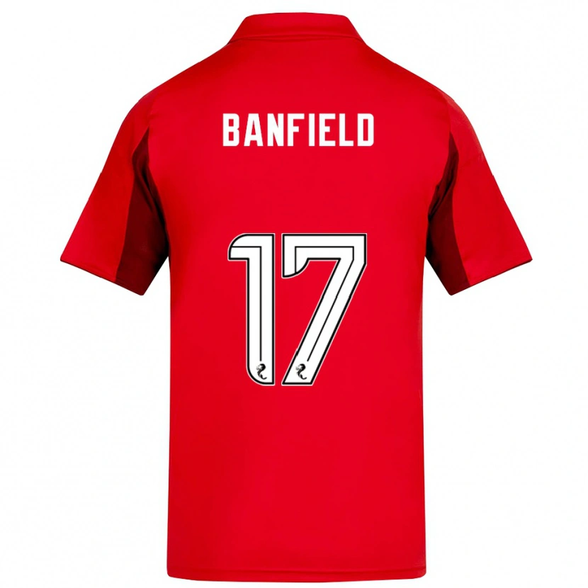 Danxen Bambino Maglia Keeley Banfield #17 Rosso Bordeaux Kit Gara Home 2025/26 Maglietta