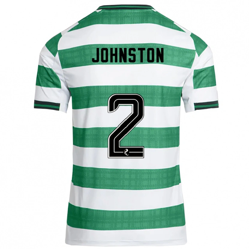 Danxen Bambino Maglia Alistair Johnston #2 Verde Bianco Kit Gara Home 2025/26 Maglietta