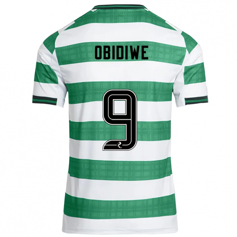 Danxen Bambino Maglia Emmanuel Obidiwe #9 Verde Bianco Kit Gara Home 2025/26 Maglietta