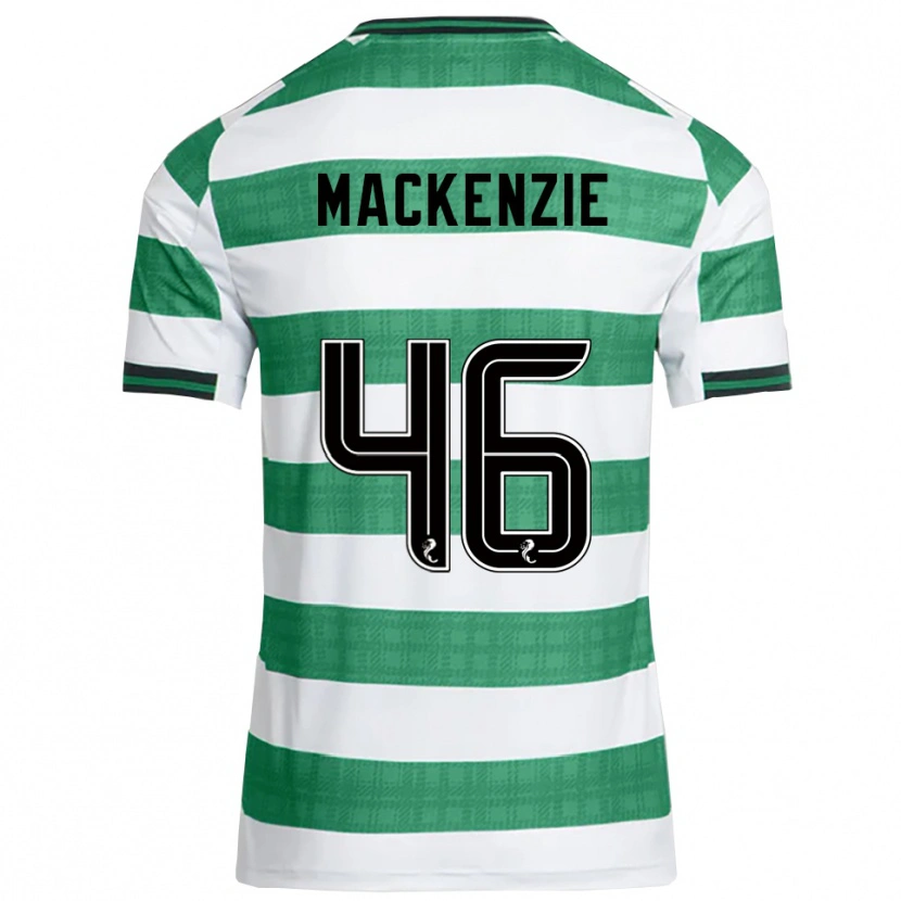 Danxen Bambino Maglia Magnus Mackenzie #46 Verde Bianco Kit Gara Home 2025/26 Maglietta
