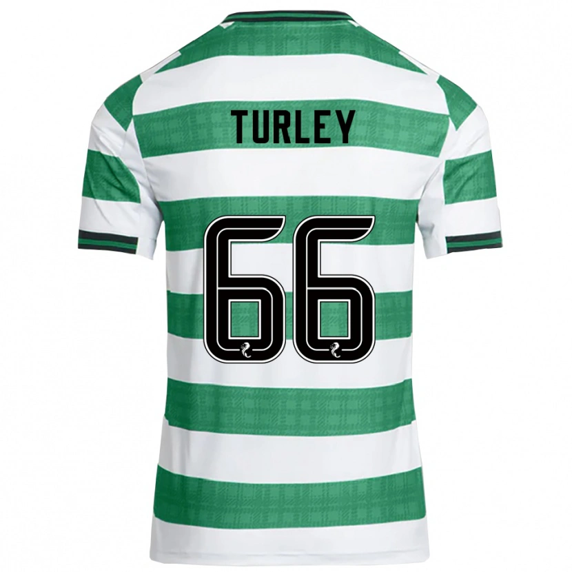 Danxen Bambino Maglia Francis Turley #66 Verde Bianco Kit Gara Home 2025/26 Maglietta