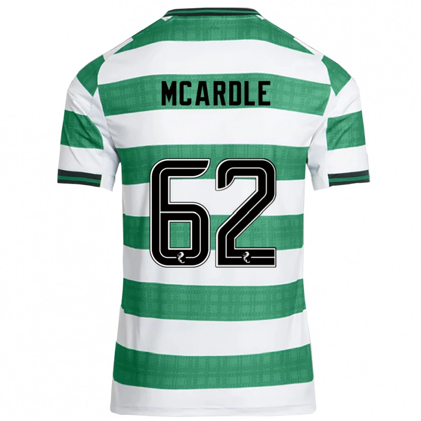 Danxen Bambino Maglia Sean Mcardle #62 Verde Bianco Kit Gara Home 2025/26 Maglietta
