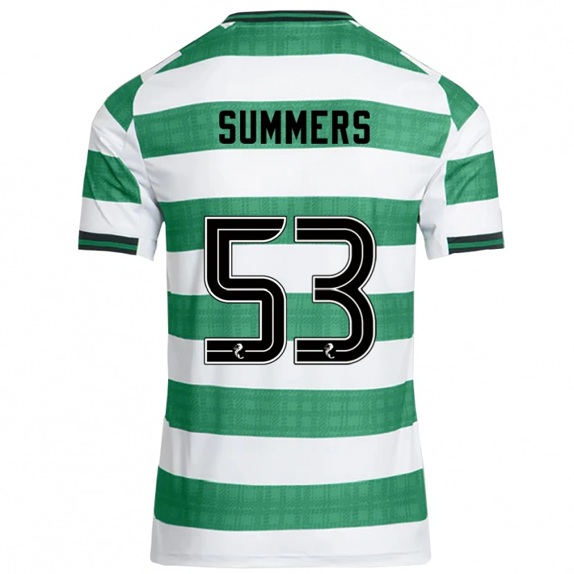Danxen Bambino Maglia Ben Summers #53 Verde Bianco Kit Gara Home 2025/26 Maglietta