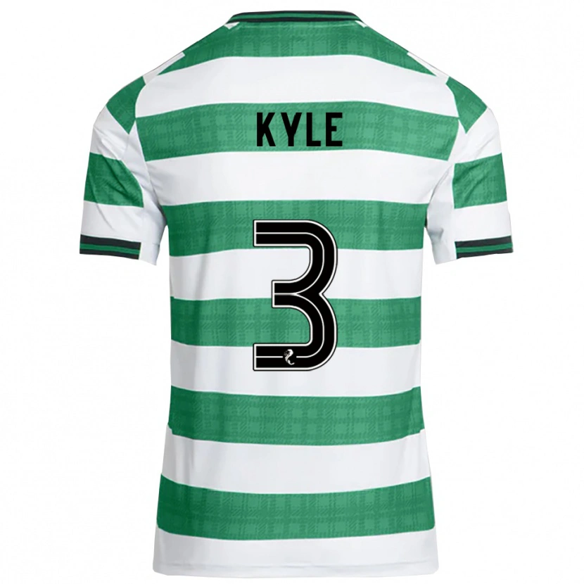 Danxen Bambino Maglia Andrew Kyle #3 Verde Bianco Kit Gara Home 2025/26 Maglietta