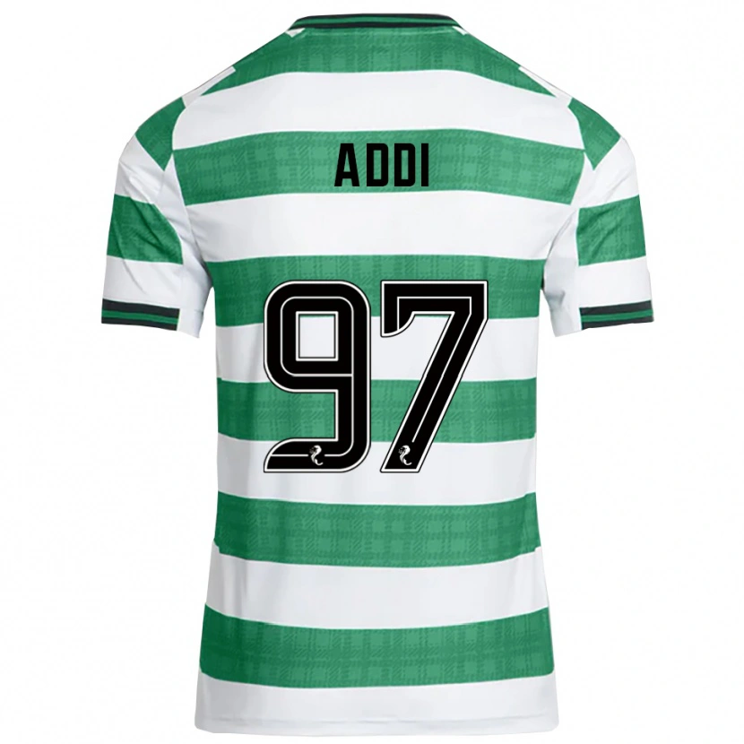 Danxen Bambino Maglia Imane Addi #97 Verde Bianco Kit Gara Home 2025/26 Maglietta