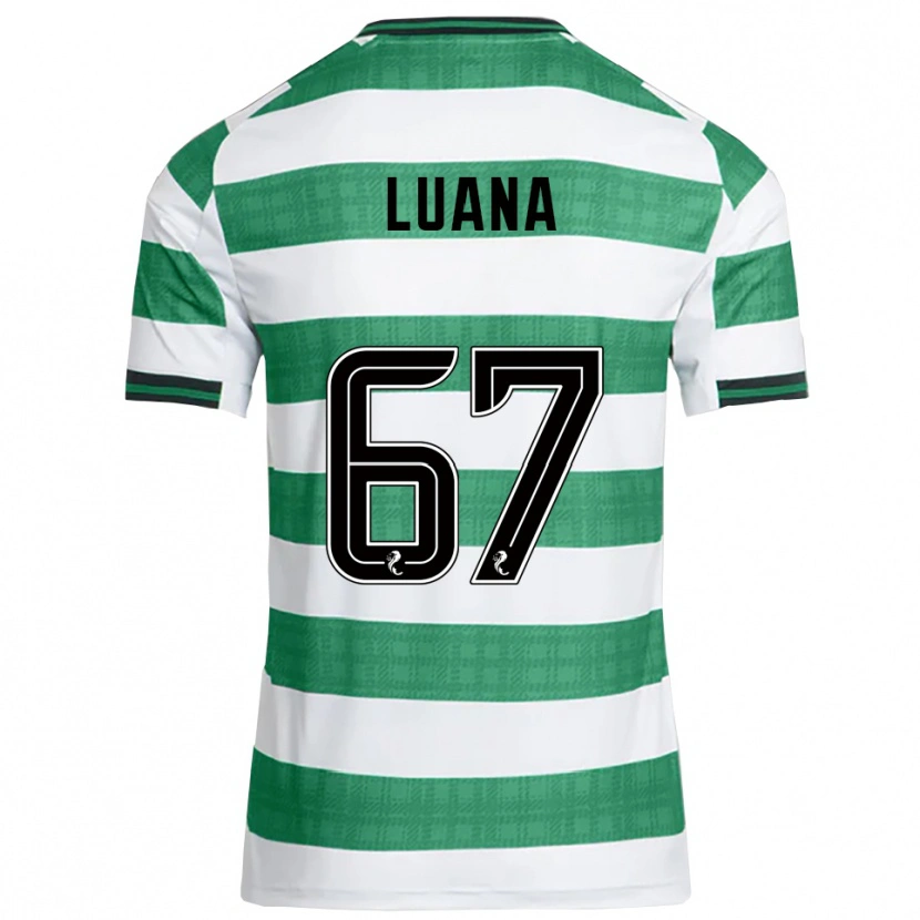 Danxen Bambino Maglia Luana Muñoz #67 Verde Bianco Kit Gara Home 2025/26 Maglietta