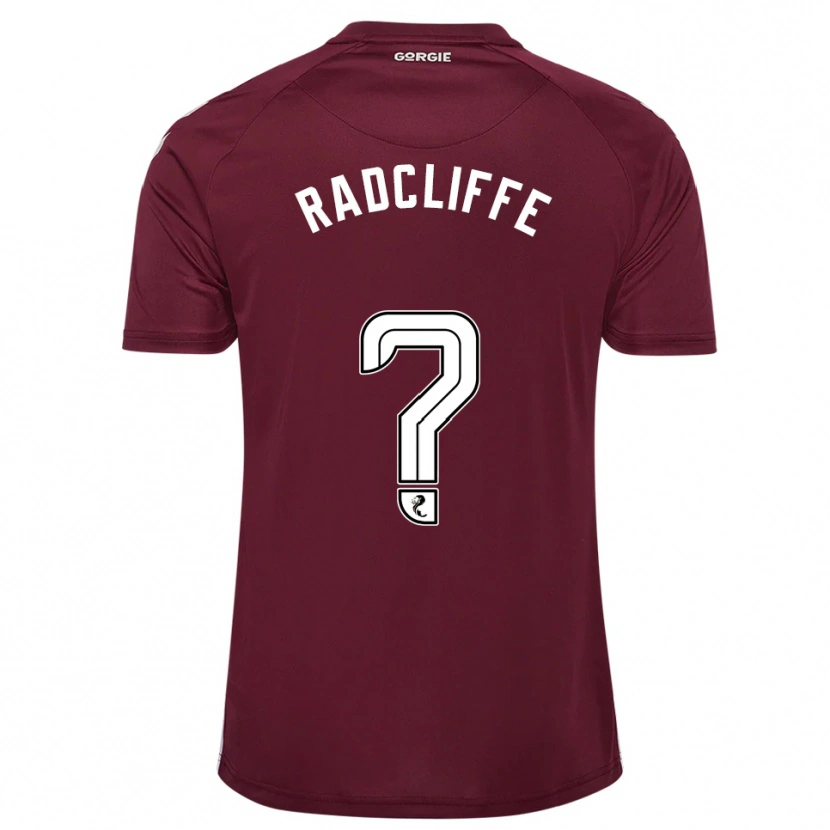 Danxen Bambino Maglia Josh Radcliffe #0 Bordeaux Bianco Kit Gara Home 2025/26 Maglietta