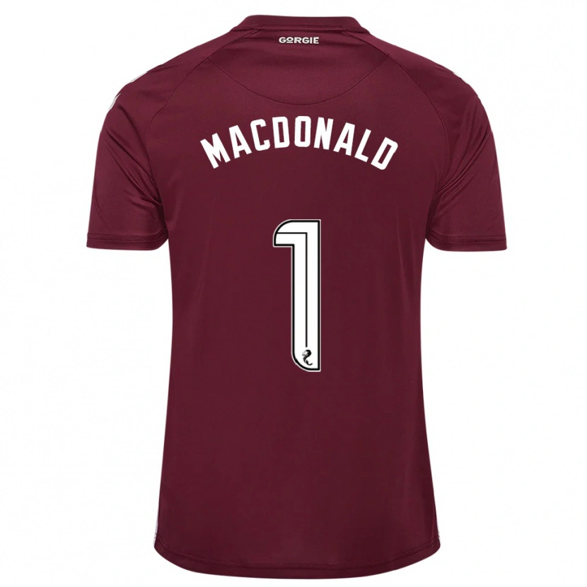 Danxen Bambino Maglia Jamie Macdonald #1 Bordeaux Bianco Kit Gara Home 2025/26 Maglietta