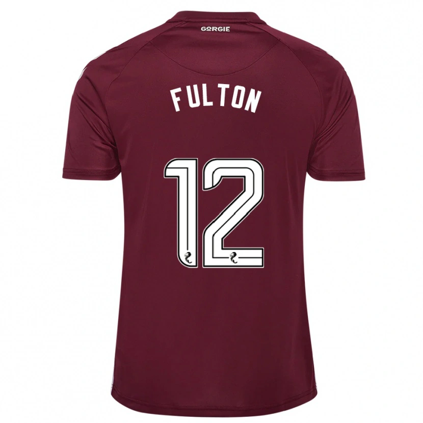 Danxen Bambino Maglia Ryan Fulton #12 Bordeaux Bianco Kit Gara Home 2025/26 Maglietta