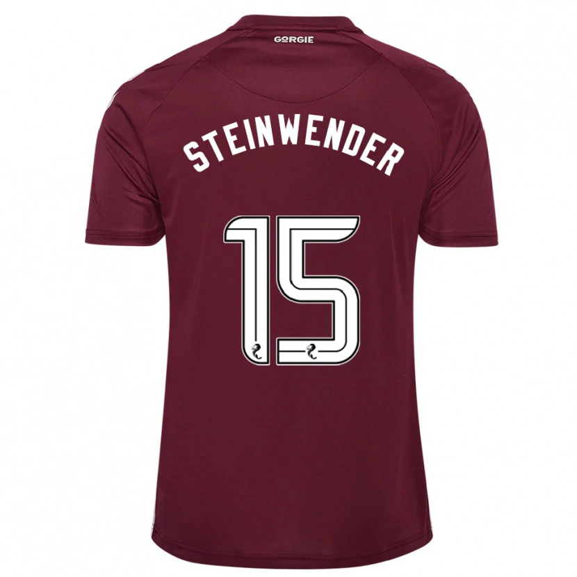 Danxen Bambino Maglia Michael Steinwender #15 Bordeaux Bianco Kit Gara Home 2025/26 Maglietta
