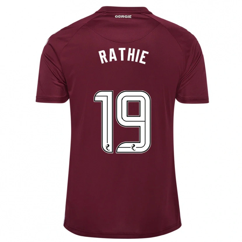 Danxen Bambino Maglia Luke Rathie #19 Bordeaux Bianco Kit Gara Home 2025/26 Maglietta