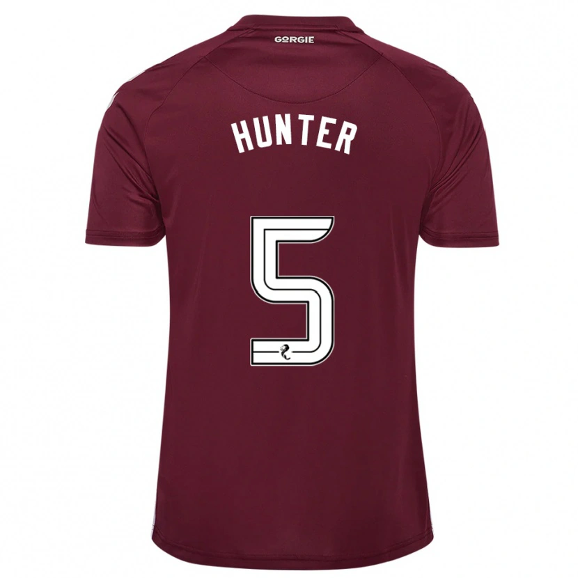Danxen Bambino Maglia Georgia Hunter #5 Bordeaux Bianco Kit Gara Home 2025/26 Maglietta